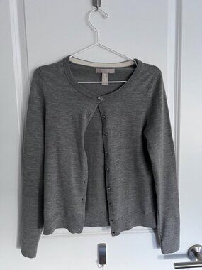 Banana Republic Merino Wool Grey Cardigan